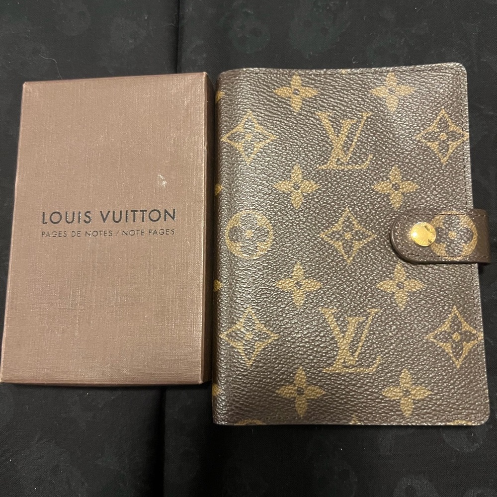 Authentic LOUIS VUITTON PM Agenda Monogram with extra pages